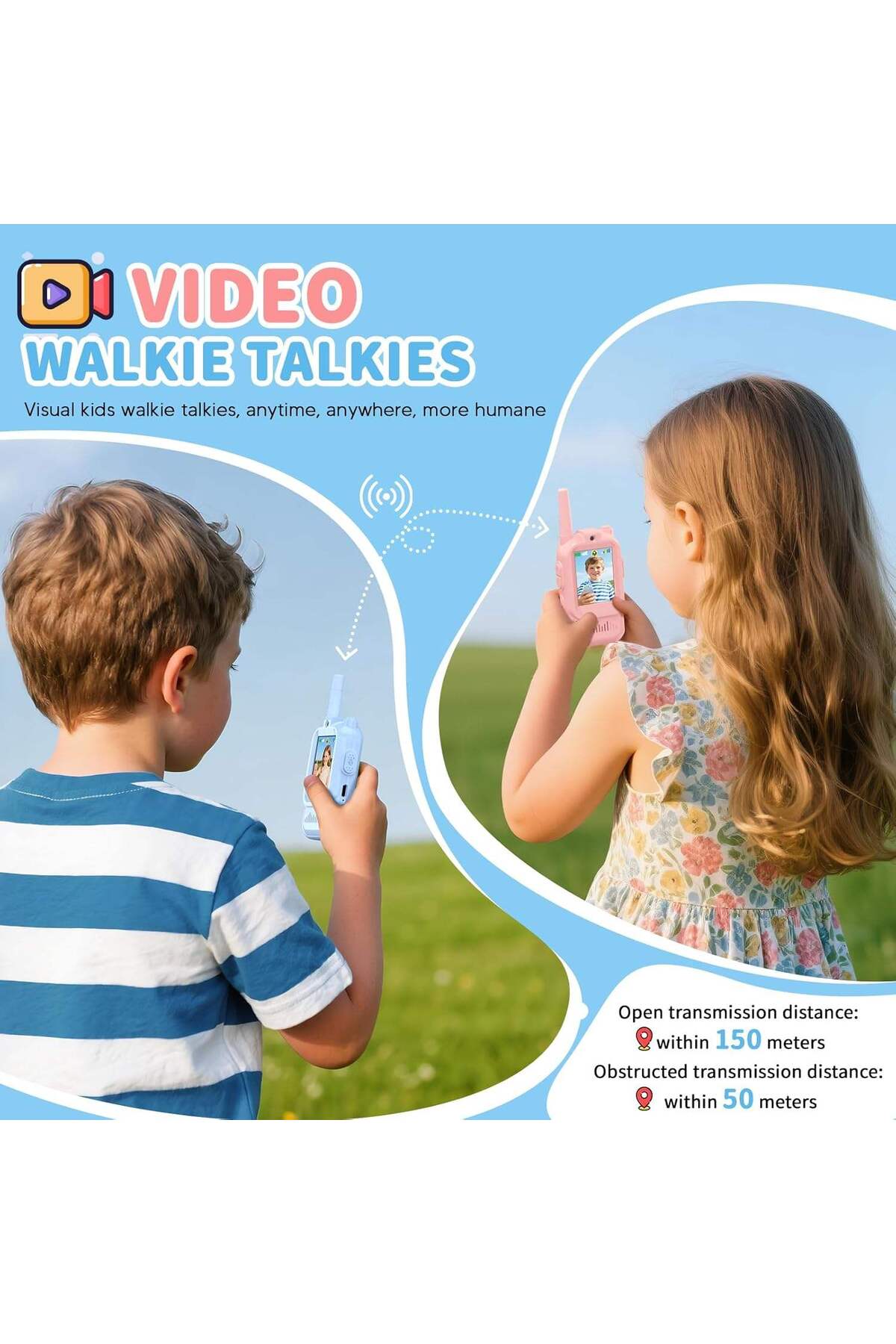 XTRIKE ME Çocuklar İçin Akıllı Kameralı Telsiz | Kablosuz Walkie