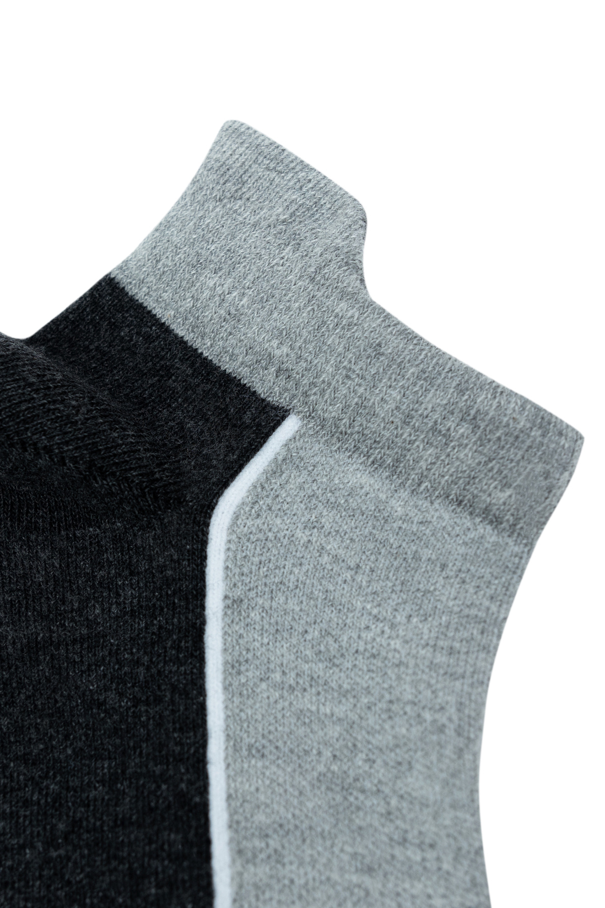 KNITON Karışık Düz Pamuklu Penye Erkek Patik Çorap 5 Çift Ekonomik Paket Dikişsiz Burun Çorap görsel 5