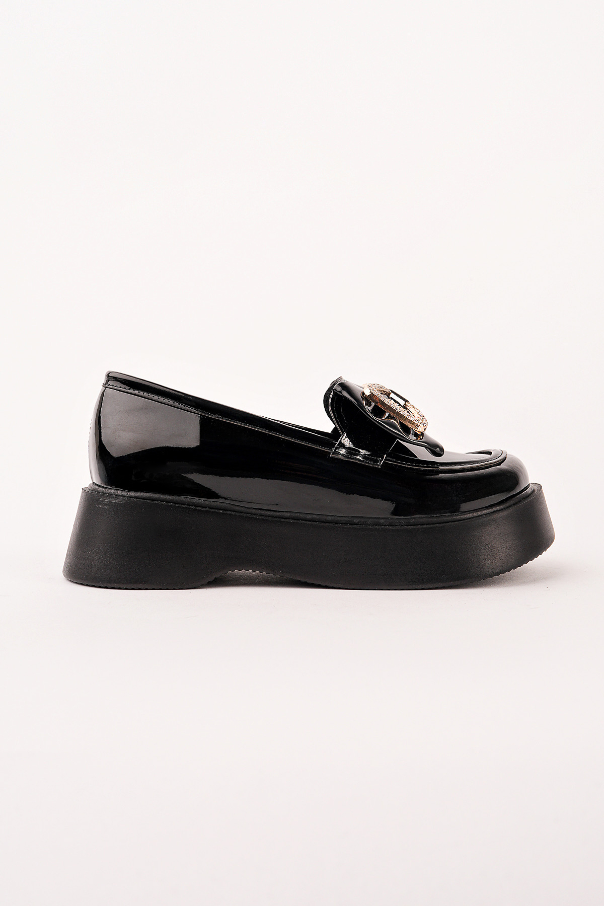 Madam Tarz SMR-4029 Kalın Taban Kurdele Taşlı Loafer görsel 3