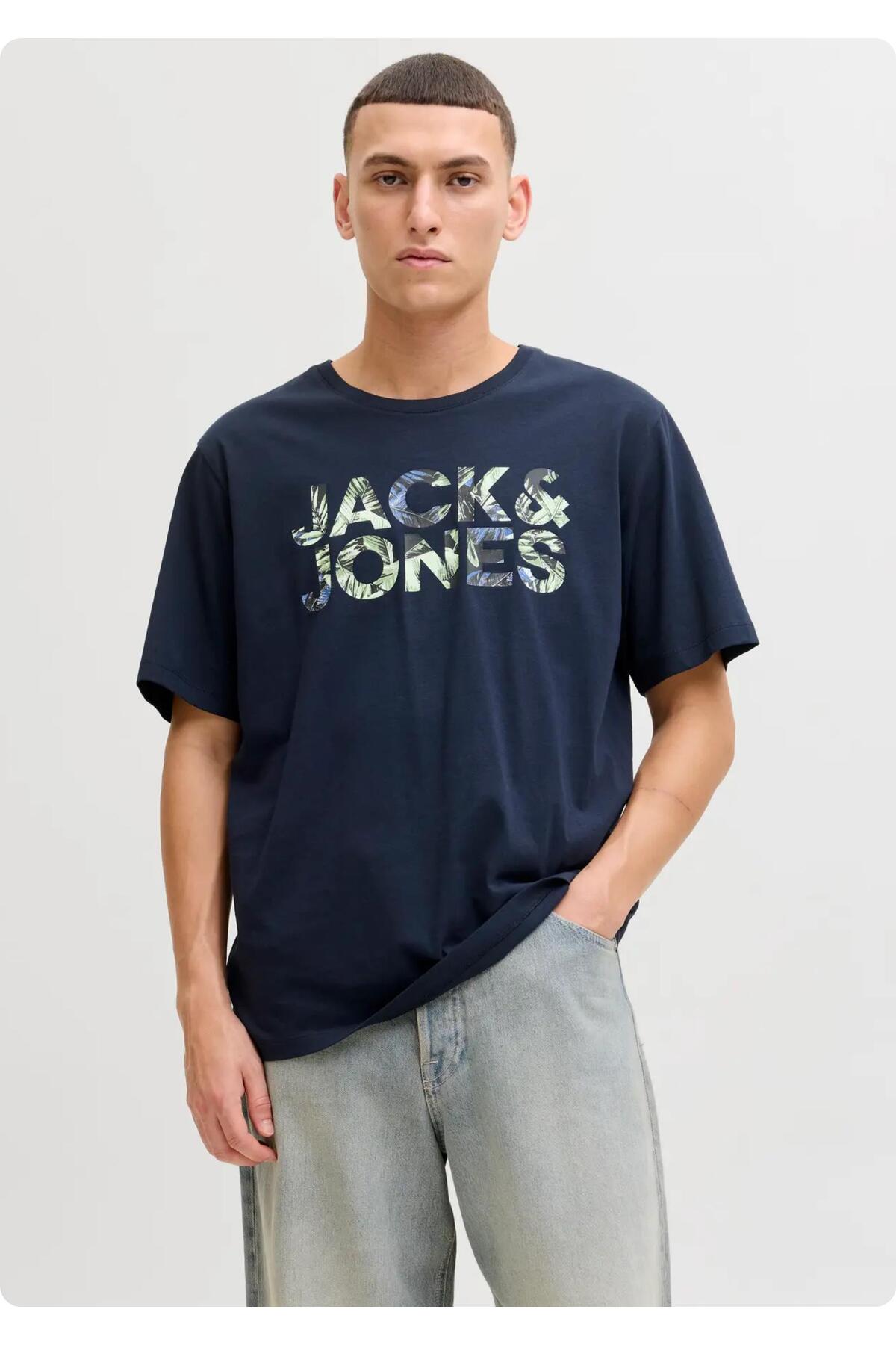 تی‌شرت آستین کوتاه یقه گرد مردانه جک اند جونز کد 12288536 جک اند جونز تی شرت Jack & Jones