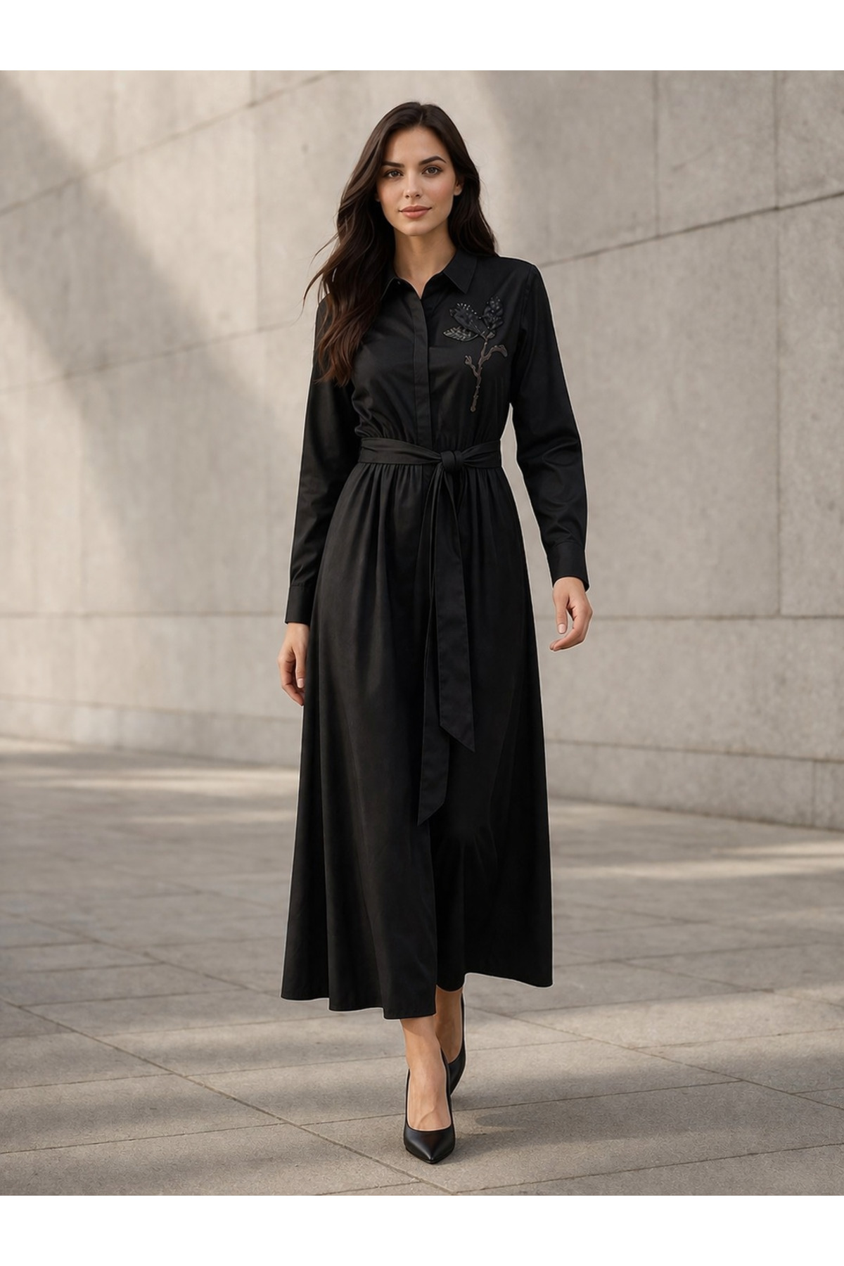 Kayra  Boncuk işleme Detaylı Elbise