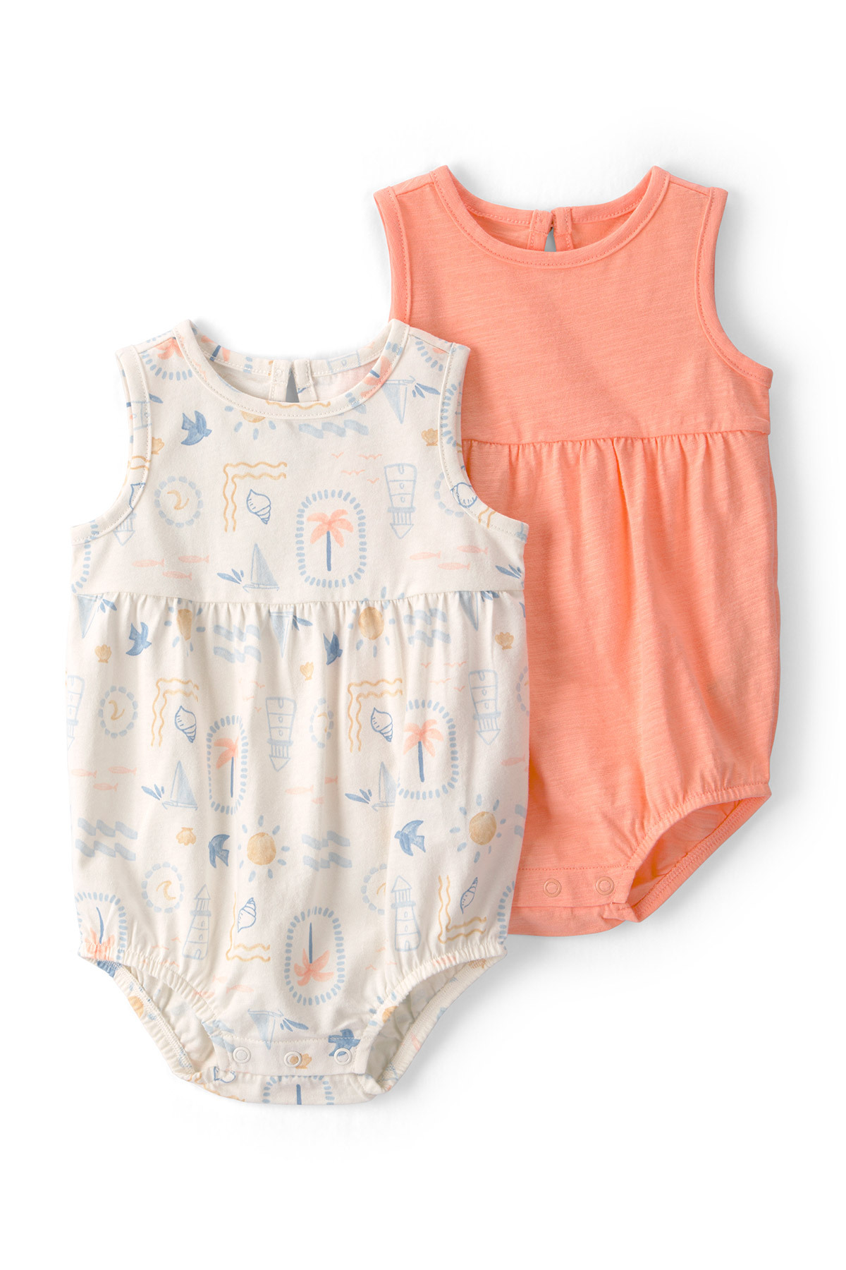 Baby Girl Romper Set Newborn-12 Months Multicolor