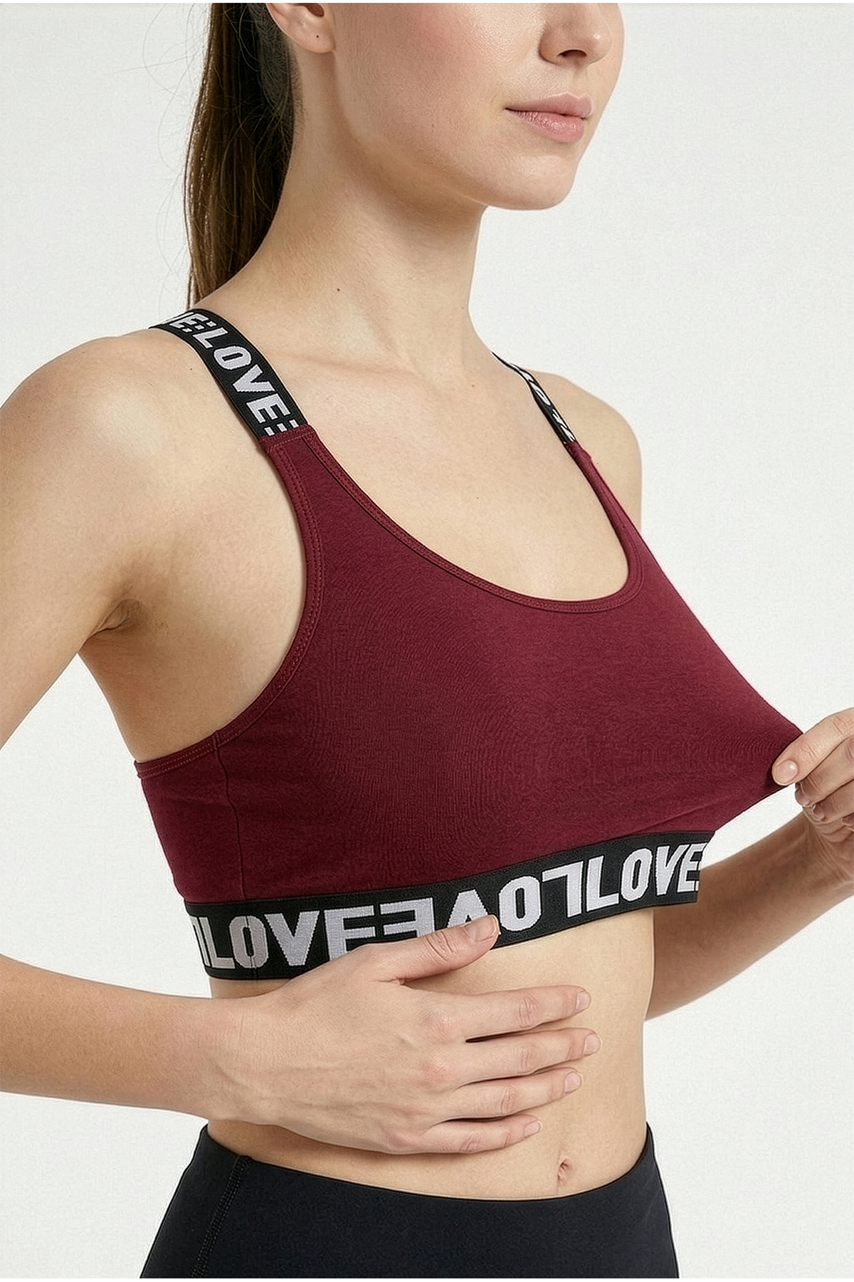 HNX Kadın Pamuklu Spor Büstiyer 2’li Paket, Esnek, Lastik Detaylı, Günlük Konfor, Desteksiz Bralet görsel 5