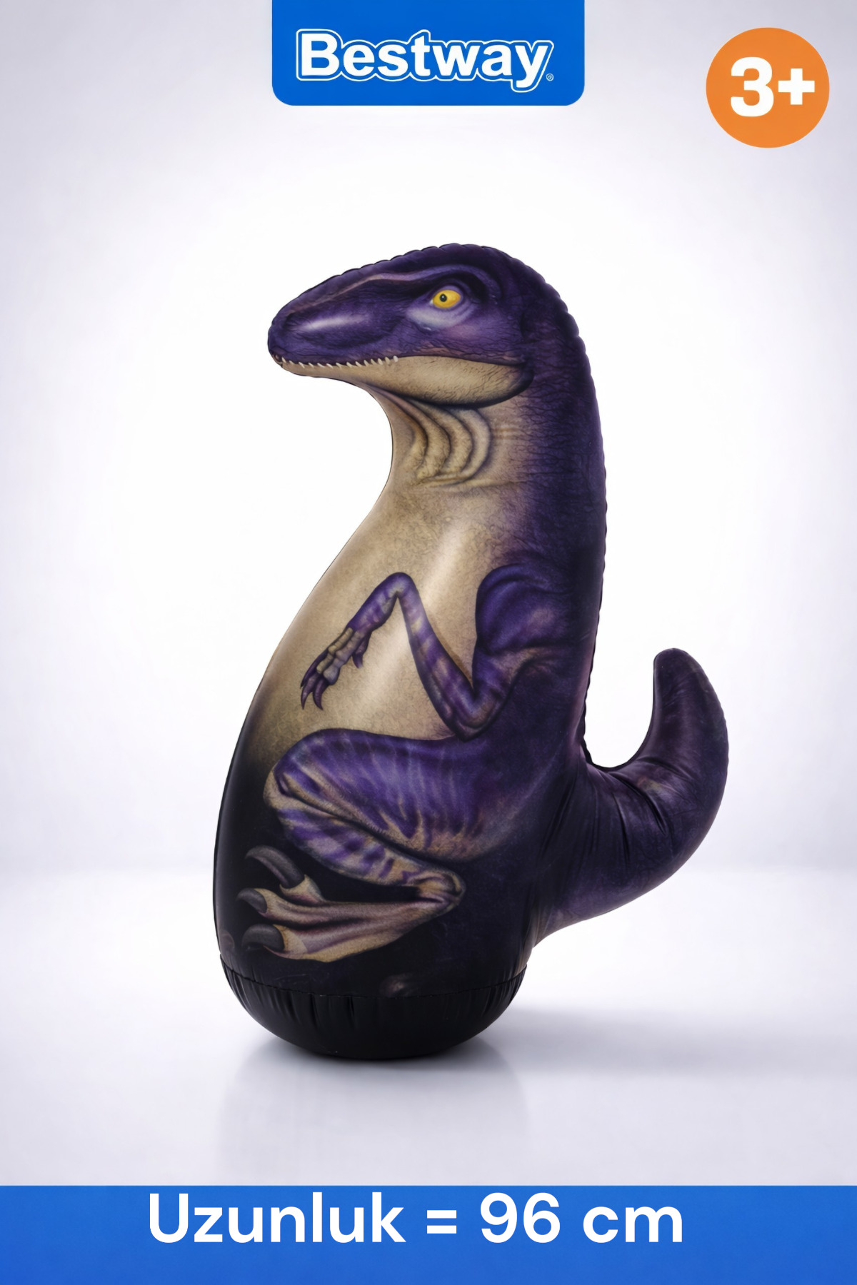 置物 Demain Fidan oyuncak Dinozor Desenli Şişme Hacı Yatmaz Oyuncak 112 cm