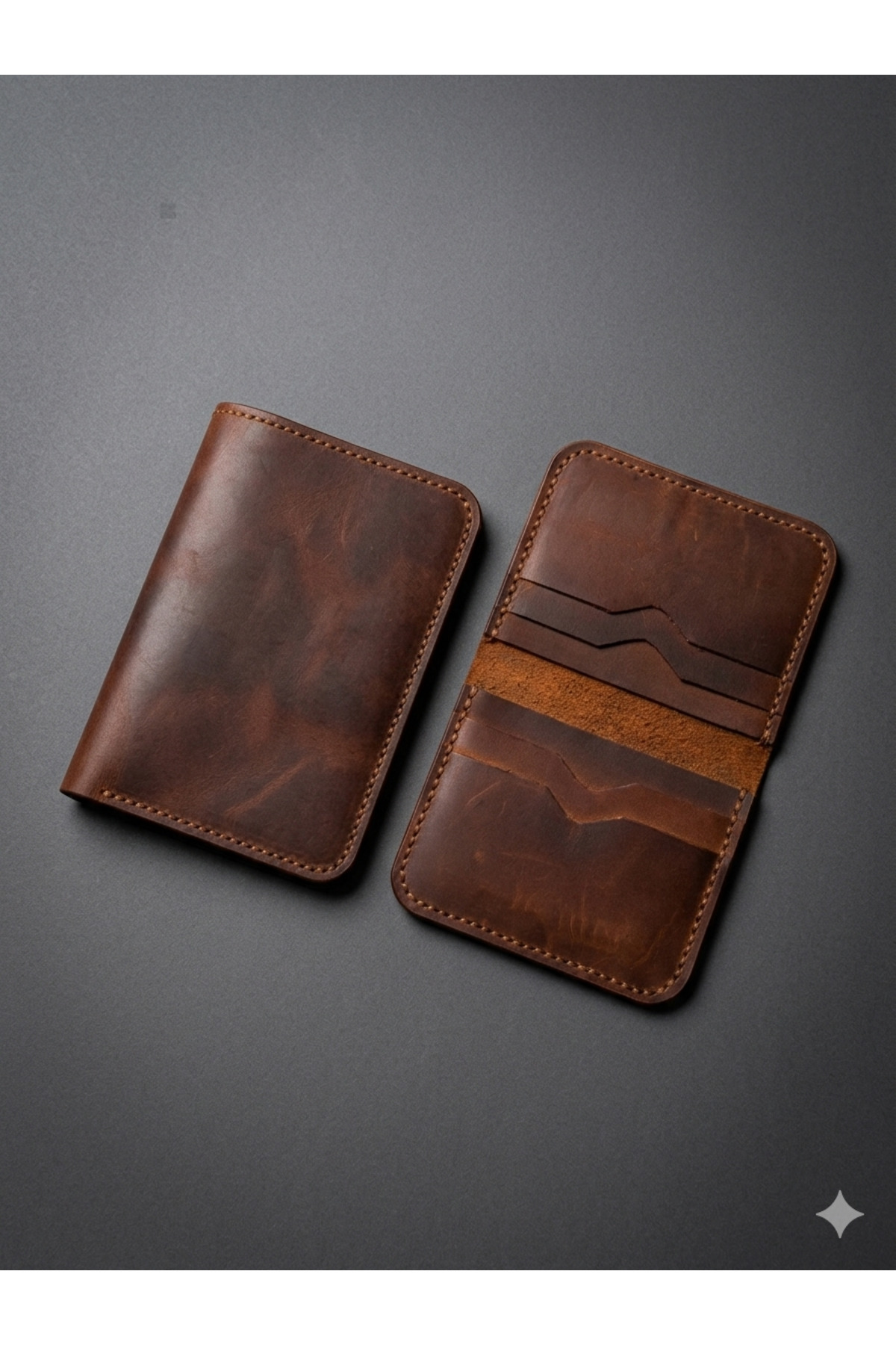 leathermood % 100 Hakiki Deri El Yapımı İtalyan Erkek Cüzdan & Kartlık Minimalist Tasarım