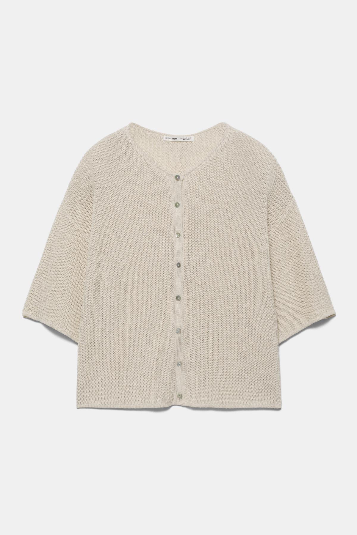 Pull & Bear  Kısa kollu düğmeli hırka - Görsel 7