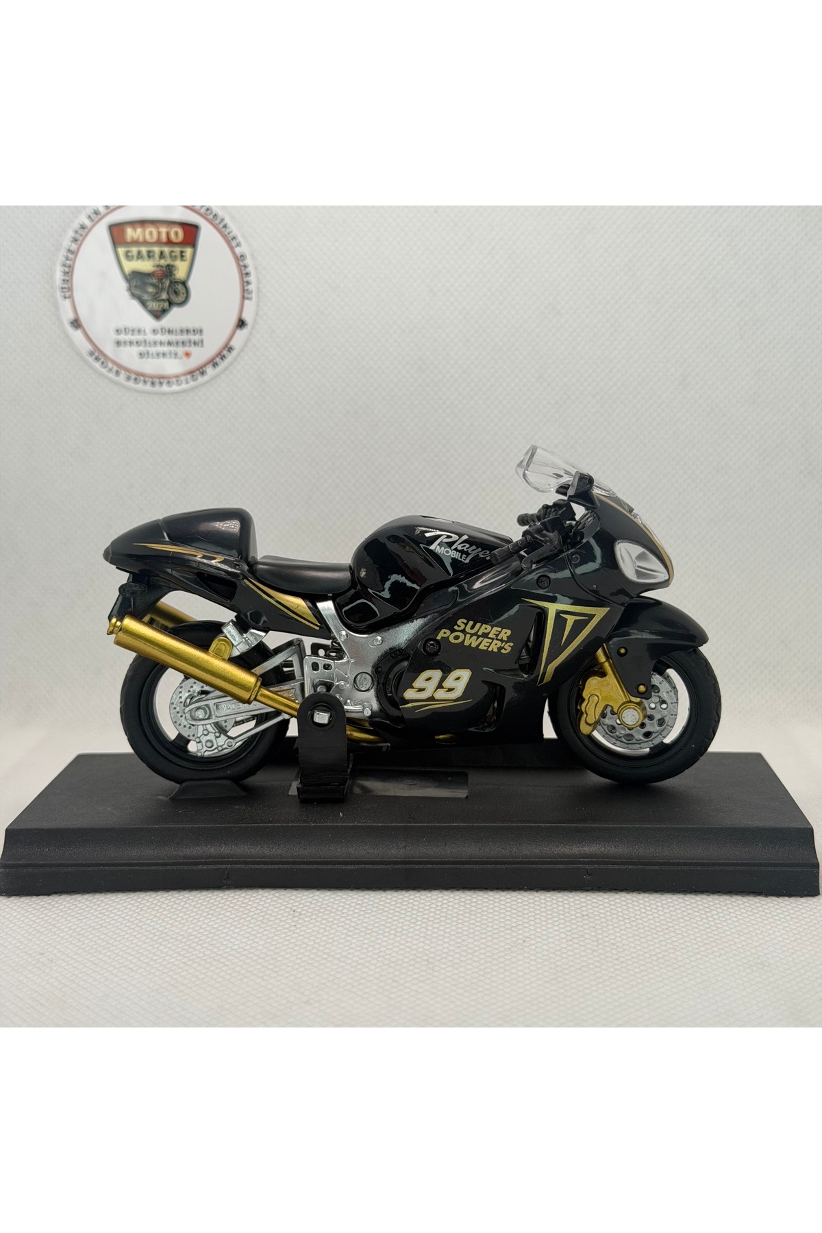 MotoGarage Suzuki Süper Power's Model Motosiklet 1:18 Ölçek
