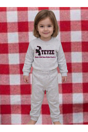 NSR tasarım Hediye Aile Seri Teyze Temalı Baskılı Kız Bebek Mevsimlik Pijama ...