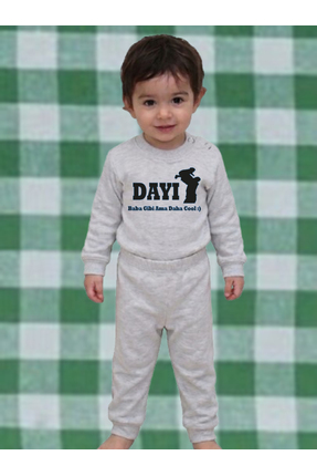NSR tasarım Hediye Aile Seri Dayı Temalı Baskılı Erkek Bebek Mevsimlik Pijama...