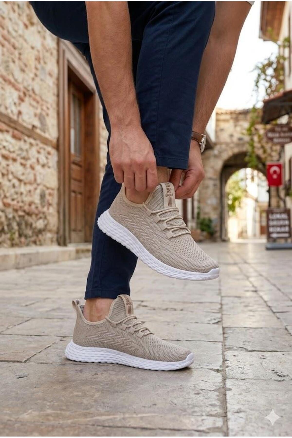 Oneside Fork AF Shelter ベージュ fort 0130 Awidox Rahat Hafif Anatomik Fileli Bağcıksız Sneaker