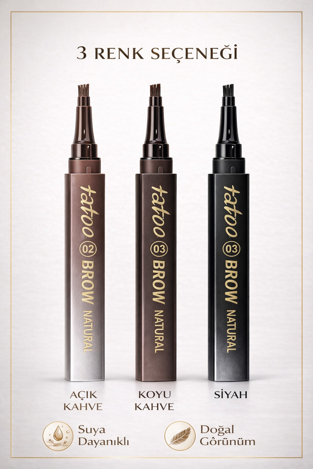 MAQYA KOZMETİK Fine Sketch Microblading Kalıcı Kaş Kalemi 3 Adet-Kaş Doldurma-Suya Dayanıklı Kahve/Açık Kahve/Siyah - Fiyatı, Yorumları