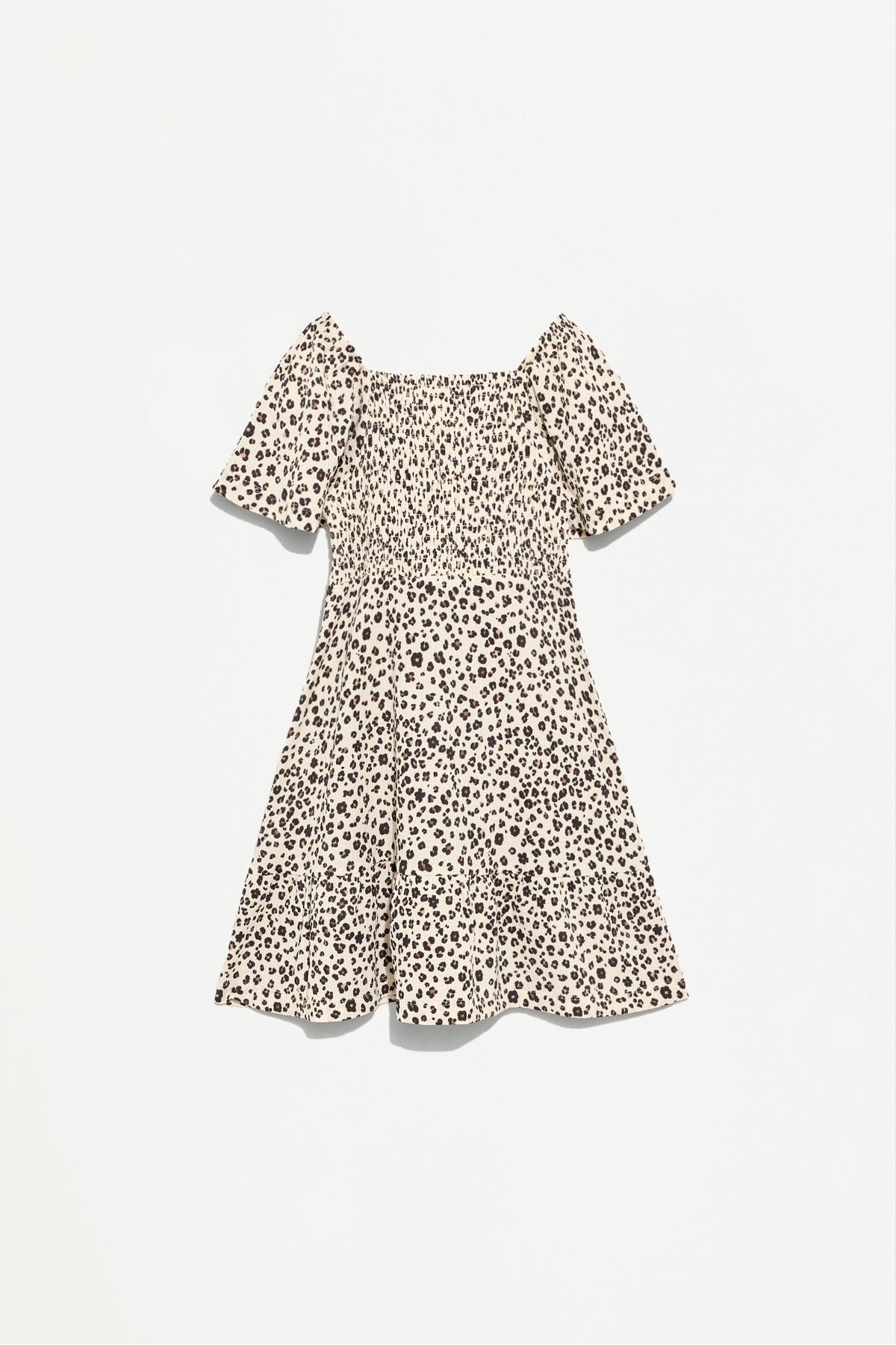 Patterned crepe dress
