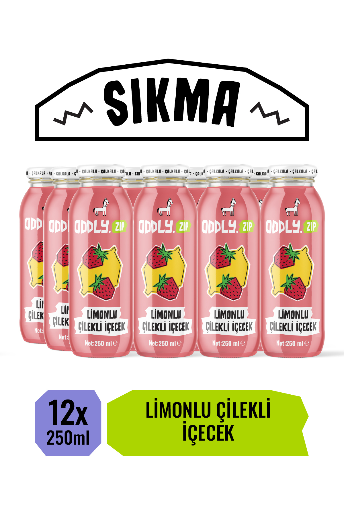 ODDLY .ZIP Çilekli Limonatali 12x1 250 ml - Fiyatı, Yorumları