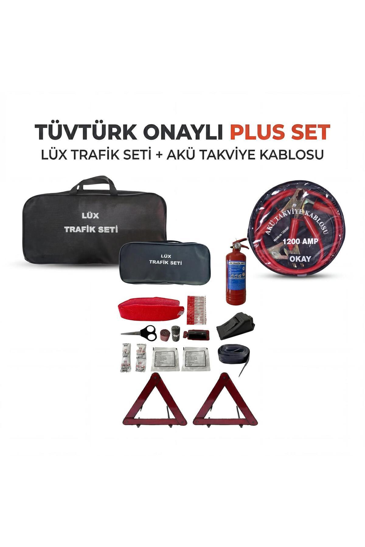 TRAFİKSETİ Trafik İlk Yardım Seti Akü Takviye Kablosu Plus Set