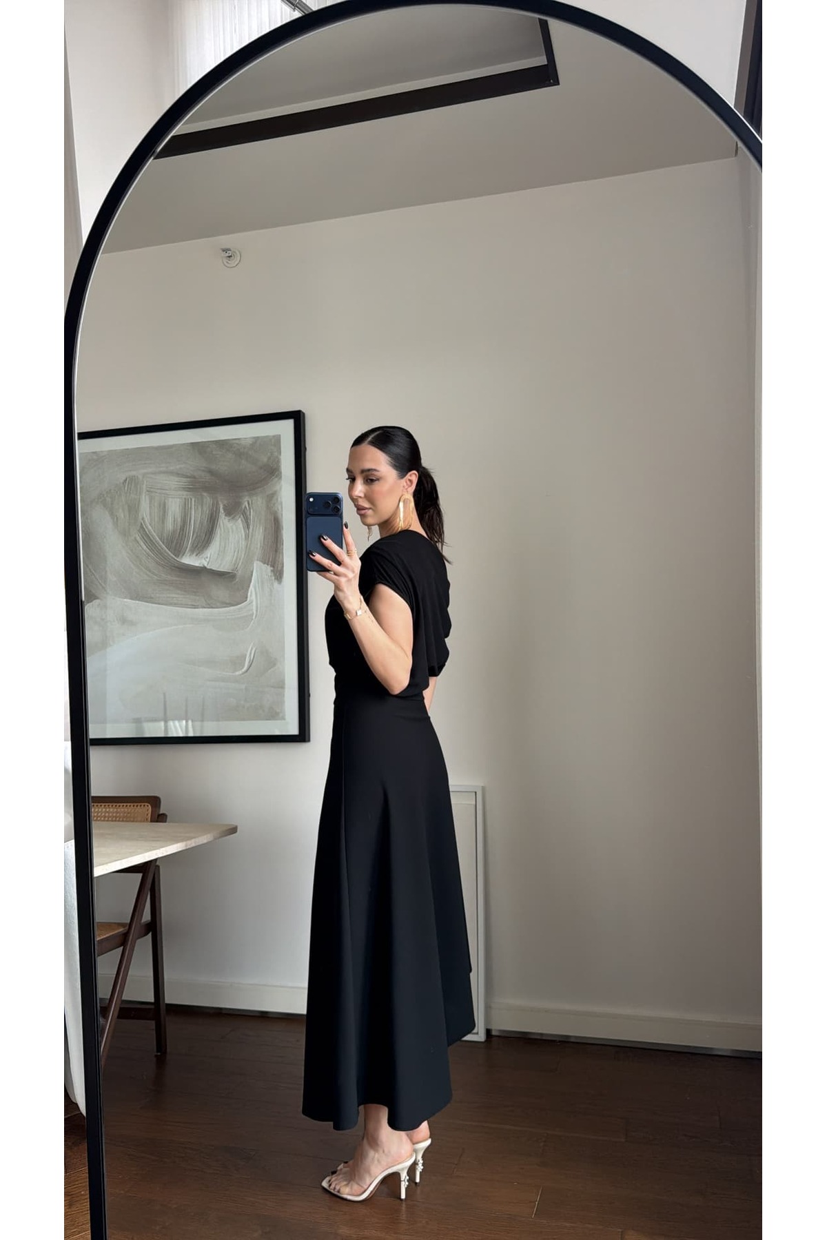 sinemkivanc co  KAYIK YAKA DÖKÜMLÜ ELBİSE - Görsel 4