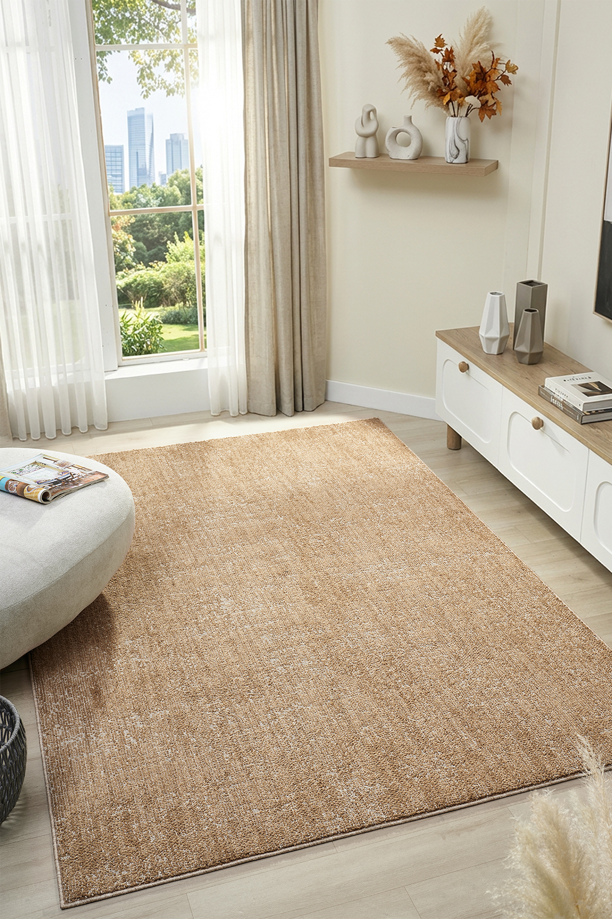 Wool Series Curly soft textured Scandinavian woven carpet