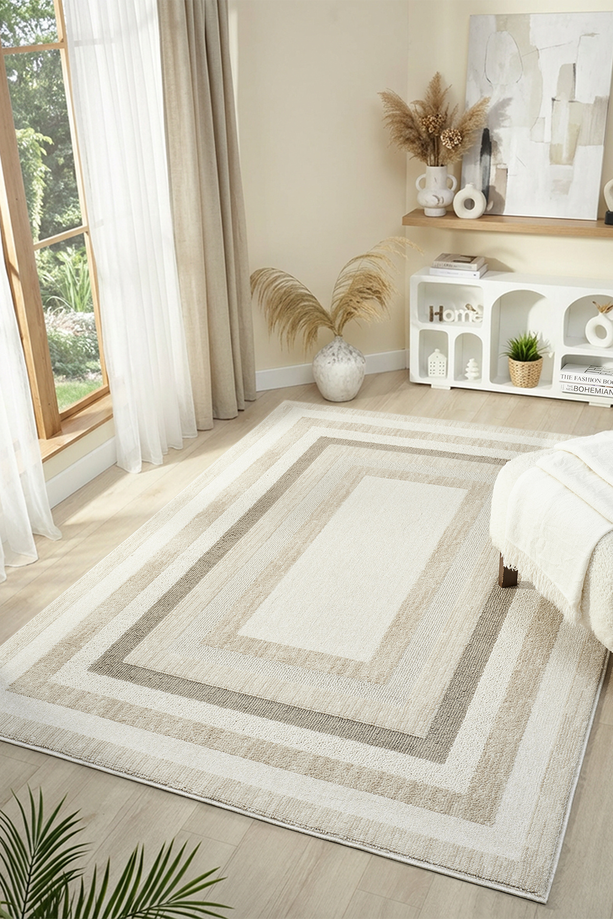 Wool Series Curly soft textured Scandinavian woven carpet