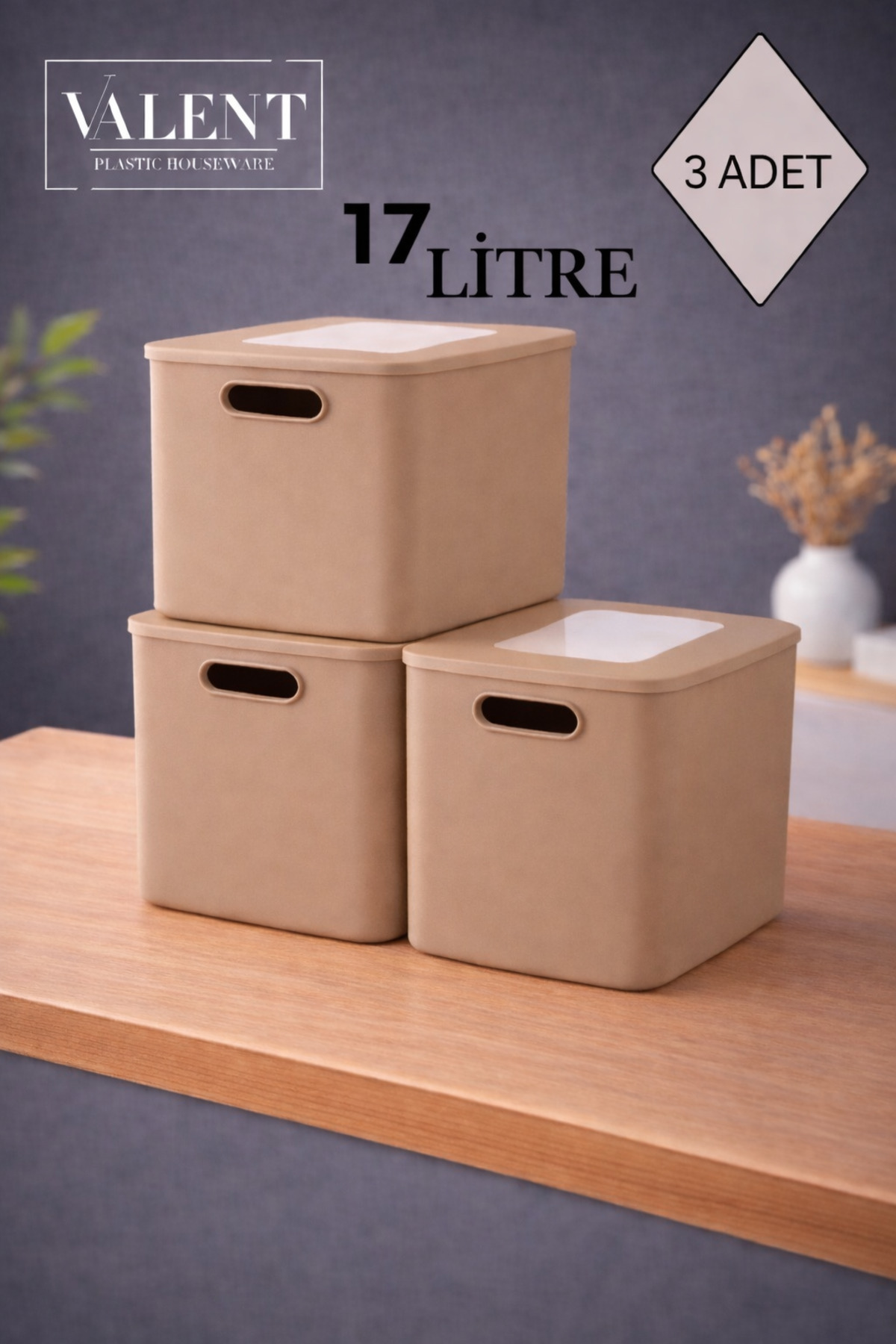 フォルテ　hunt 30個セット 収納ケース付き VALENT Nero 17 Lt 3'Lü Çok Amaçlı Kapaklı Organizer Kutu Makyaj