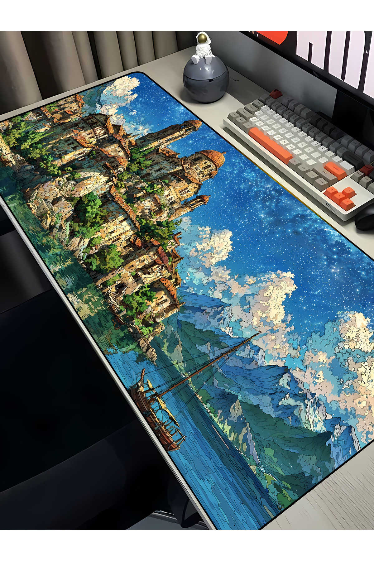Lindon, Calm City 40x90 Gaming Mouse Pad – Anti-Slip Base Oversized Player Mousepad