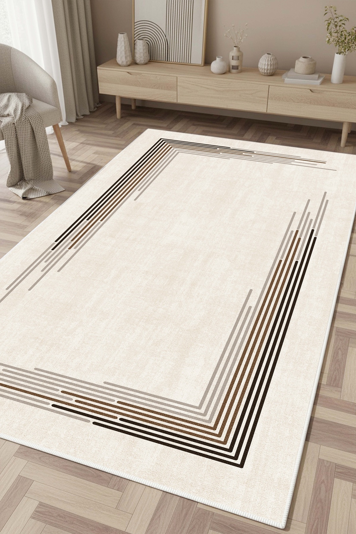 Machine Washable Anti-Slip Floor Stain Resistant Digital Living Room Rug Kitchen Carpet and Runner