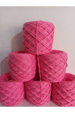 İPEK YÜN İPLİK DÜNYASI Koton Pamuk (Tığlık) Örgü İpi (Şeker Pembe) 100gr