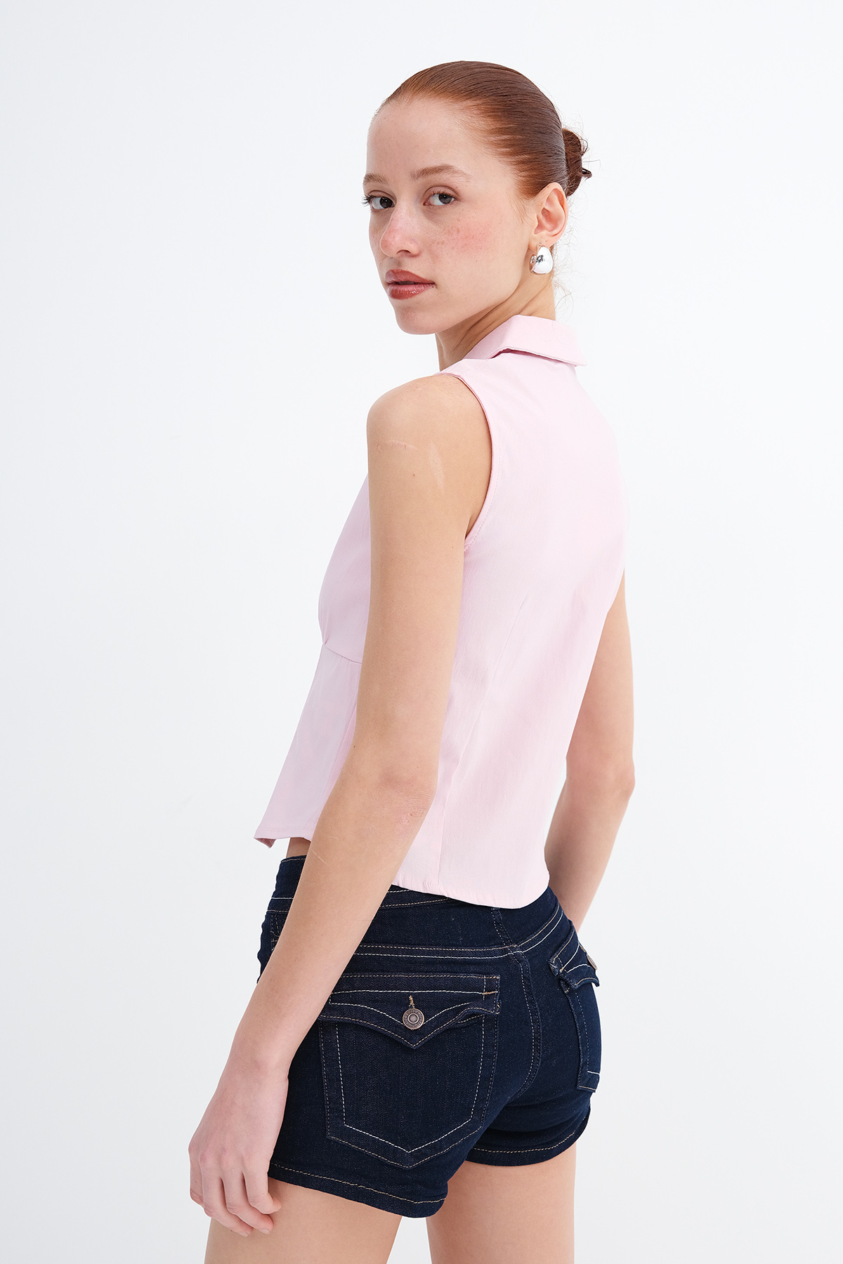 Addax Zippered Sleeveless Shirt G18133- Trendyol