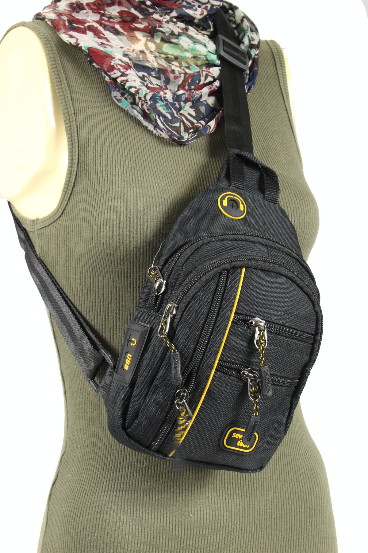 4924 Body Bag Omuz Çantası – Polyester Sarı