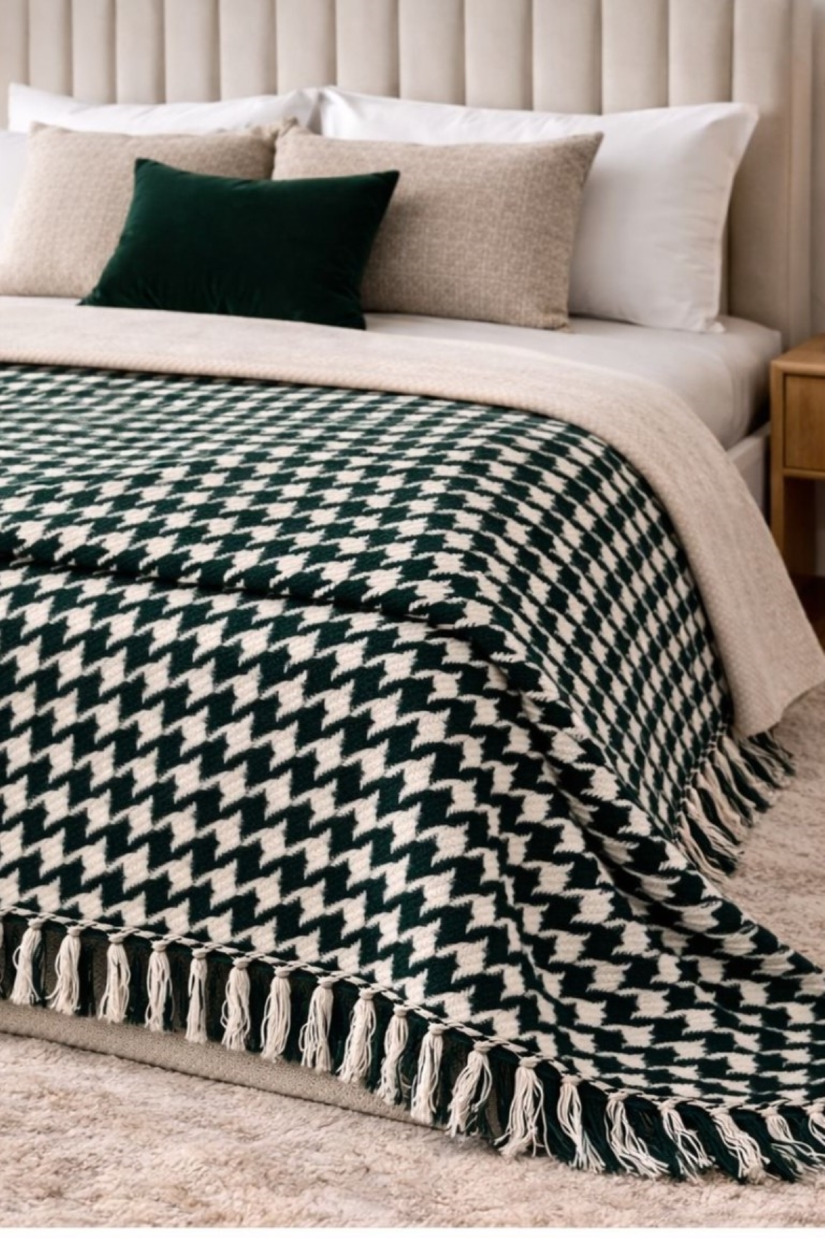 Houndstooth Multi-Purpose Quilting, Bedspread, Seat Cover, TV Blanket, 180 x 200 CM