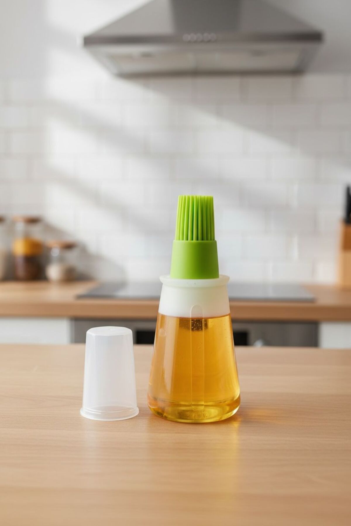 Silikon Fırçalı Plastik Yağlık 70 ml – Karışık Renkli Pratik Yağ Şişesi