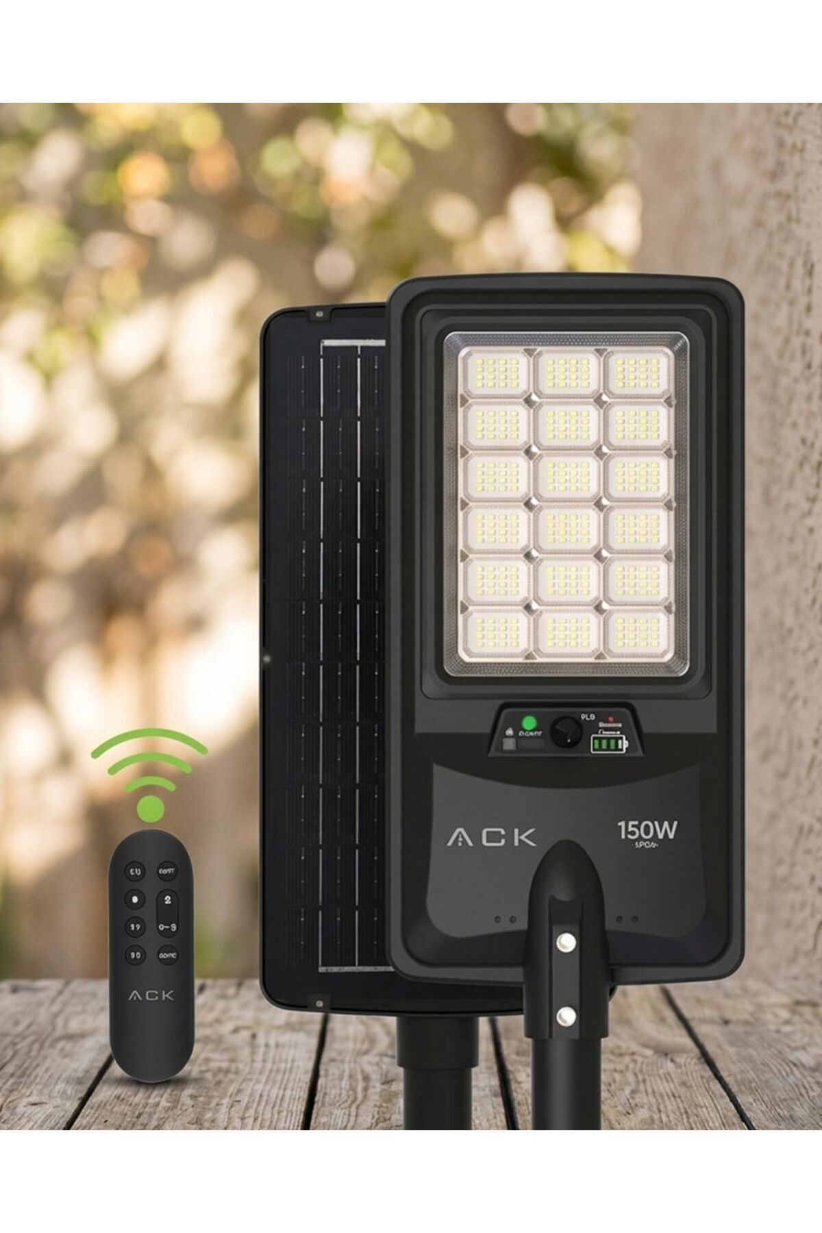 Ack AT42-09131 120W IP65 6500K Günışığı Solar Sokak Armatürü