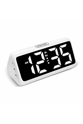 Netzu Yatak Odası İçin Dijital Alarm Saati, Büyük Rakamlı, Erteleme Özellikli...