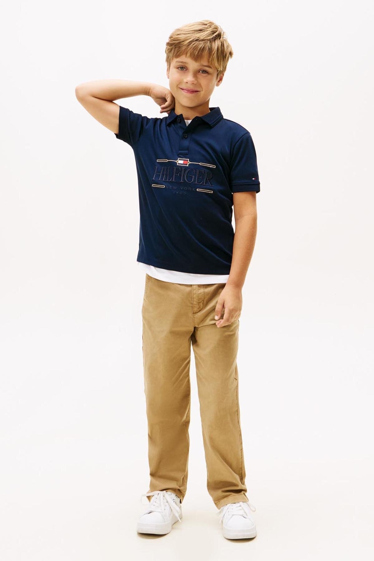 پولوشرت پسرانه یقه پلو | تامی هیلفیگر Tommy Hilfiger PR-KB0KB103590176900048 IN - تصویر 3