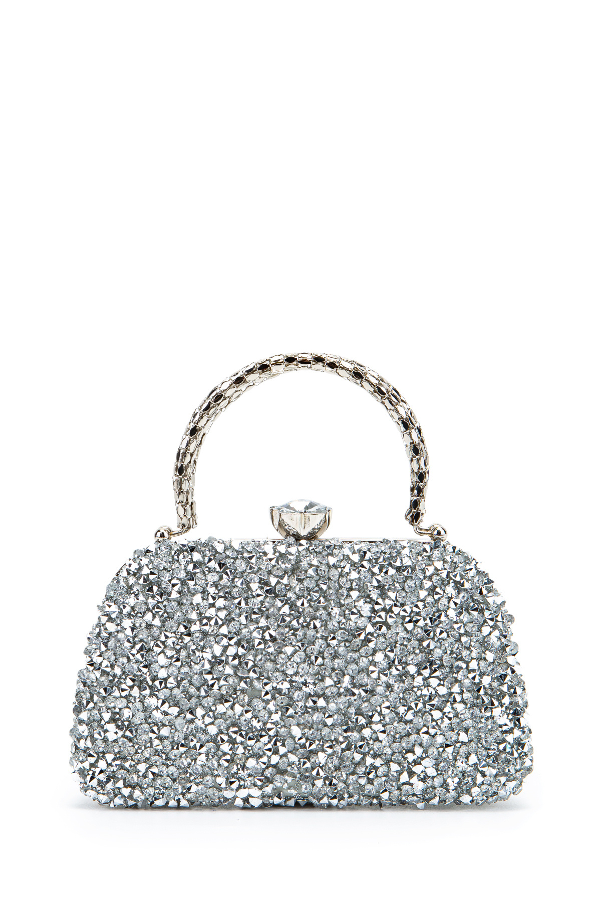 Women's Floral Design Evening Bag The Hague Silver