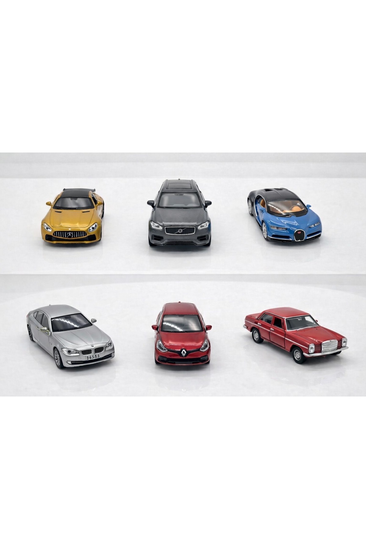 WELLY 1/36 Ölçek Çek Bırak (BMW, Mercedes, Renault, Volvo, Bugatti