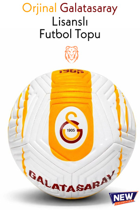 CANSPORT Lisanslı Orjinal Galatasaray Futbol Topu Hediye Pompa Dikişli Çim,Ha...