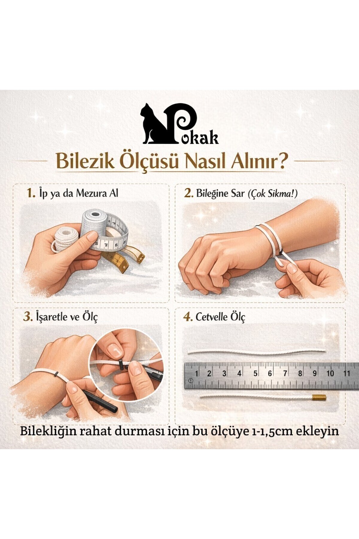 POKAK Kadın CM 14K Altın Kaplama Özel Seri Dorika Kuyumcu Model Vip Bileklik 17+3 cm görsel 6