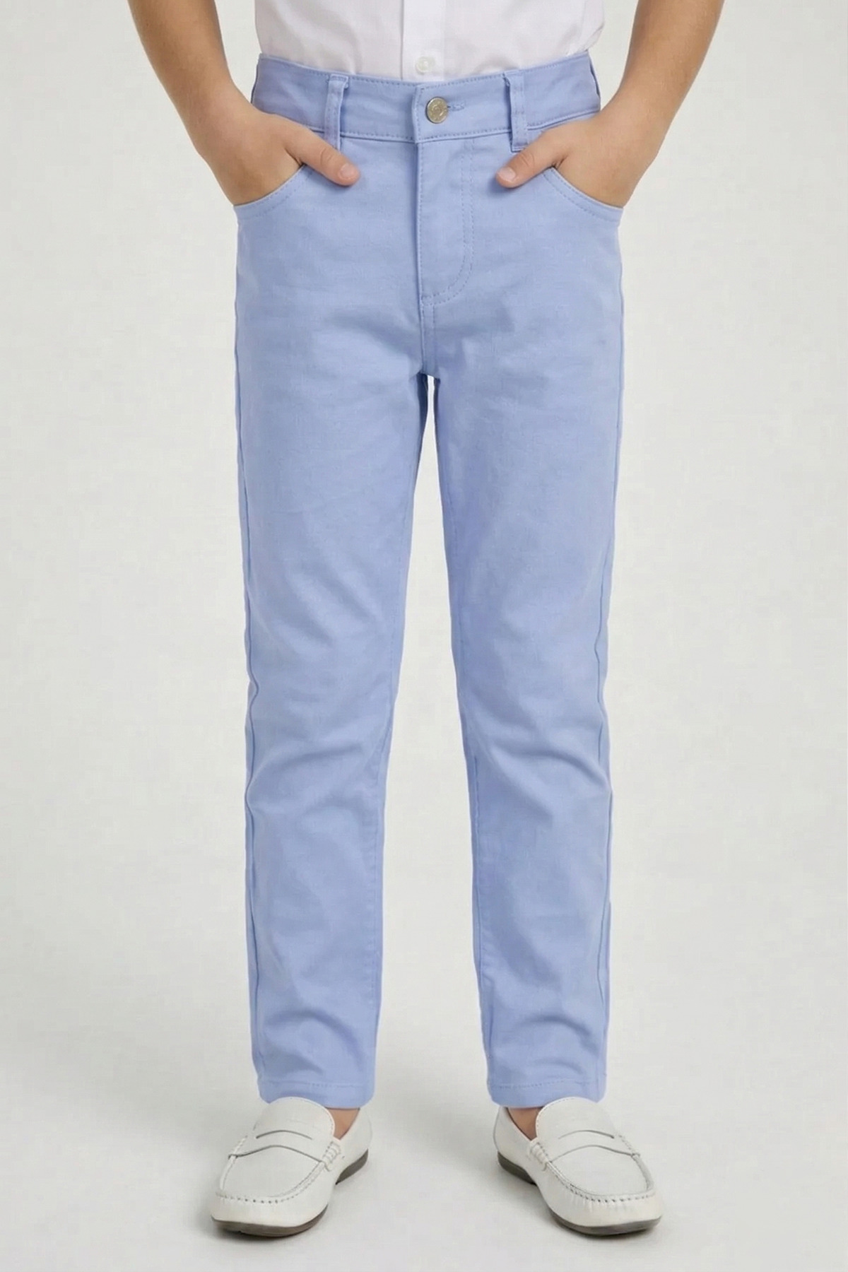Baby Boy Blue Waist Belted Linen Pants 23 April 29 October Showwear