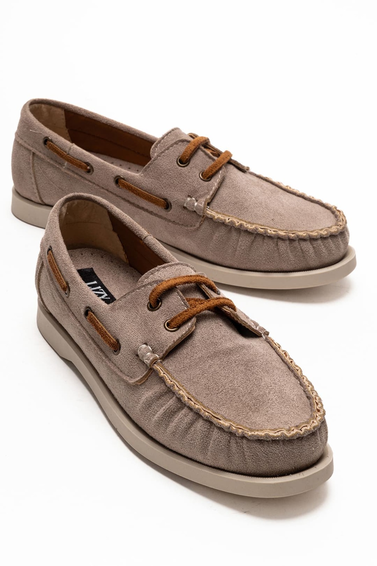 Women's Mink Suede Loafer Marine Casual Lace-Up Casual Shoes