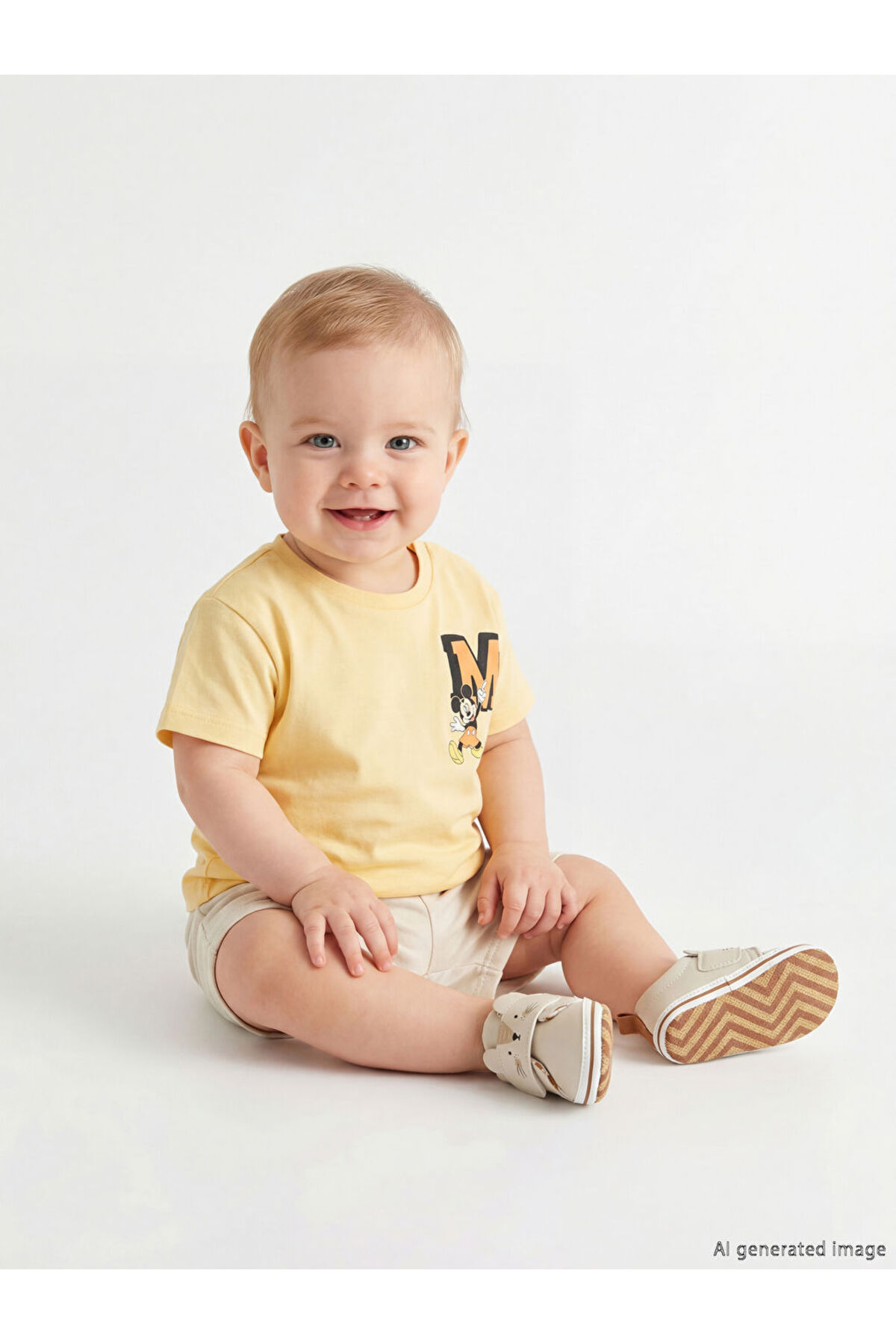 LC Waikiki Mickey Mouse Printed Baby Boy T-Shirt and Shorts from Style Keepers by Uzg Store