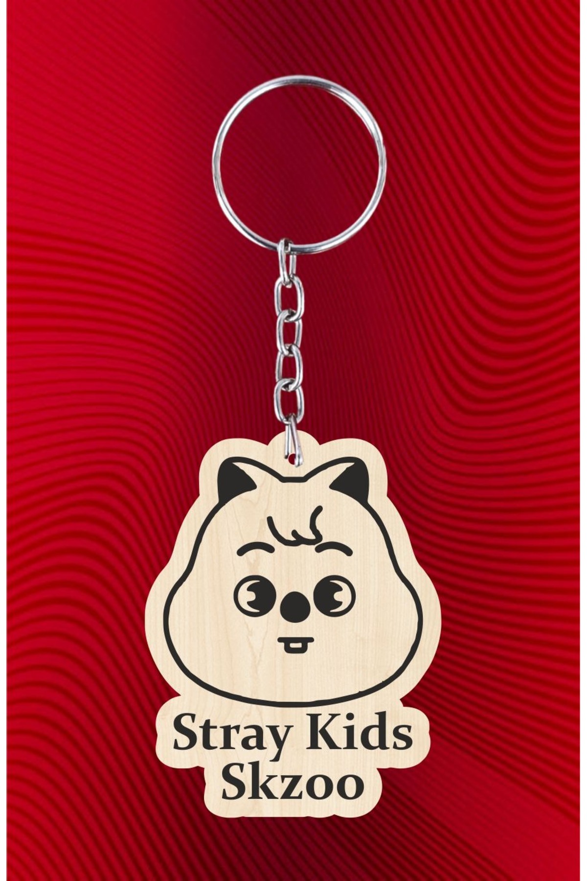 Trendikon Skzoo stray Kids han quokka ahşap anahtarlık çanta süsü