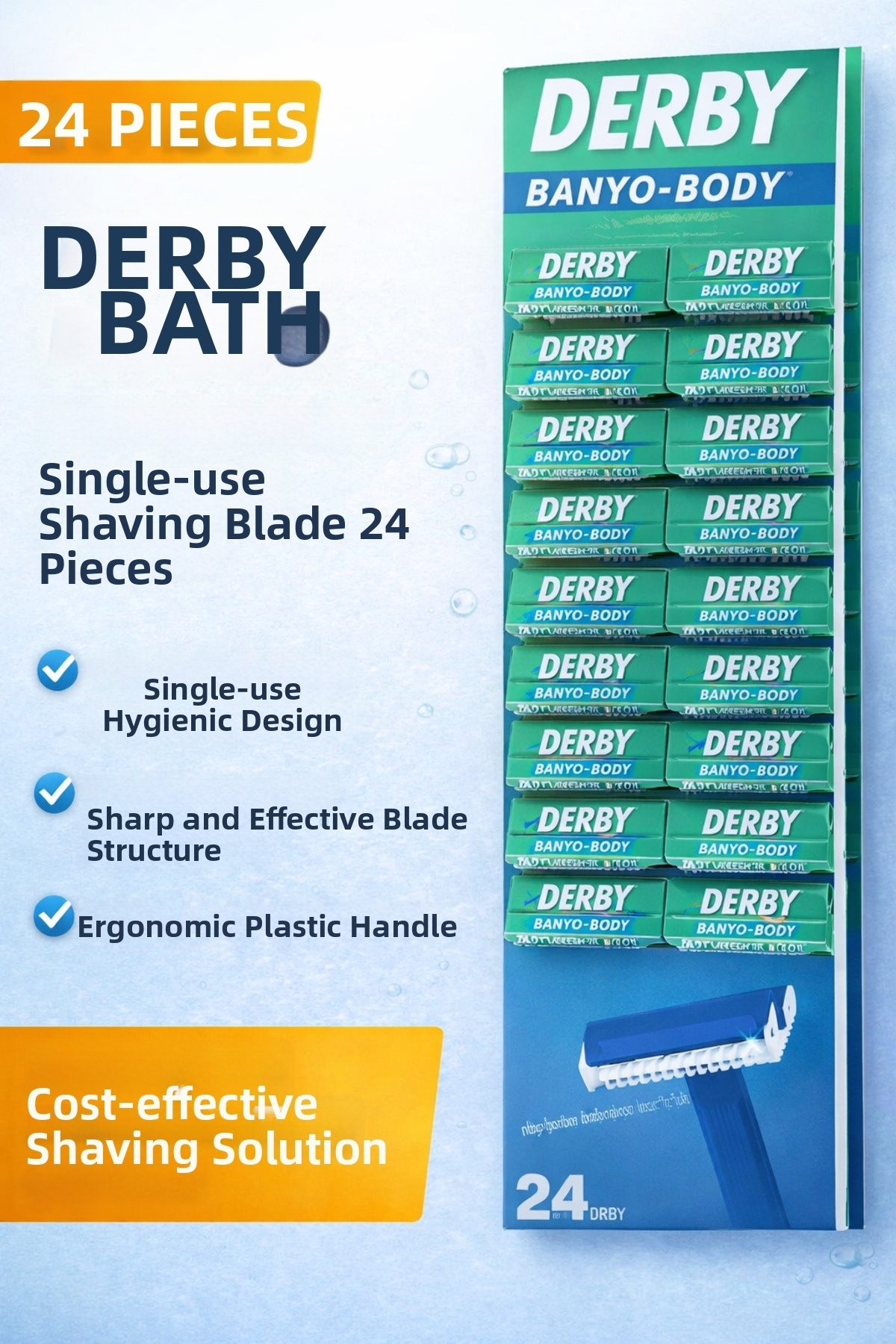 Derby Disposable Razor OSKA GLOBAL Derby Bathroom Disposable Razor 24 Pieces Advantageous ...