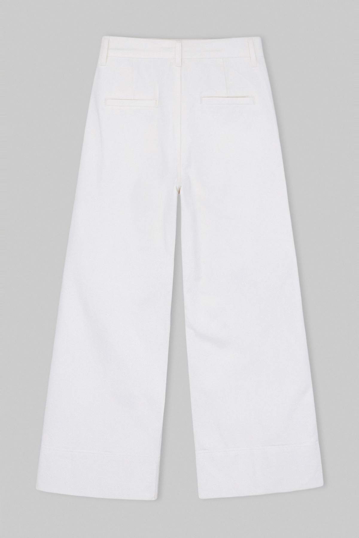 Trendyolmilla  Beyaz Cep Detaylı Yüksek Bel %100 Pamuk Wide Leg Jeans TWOSS26JE00162 - Görsel 7