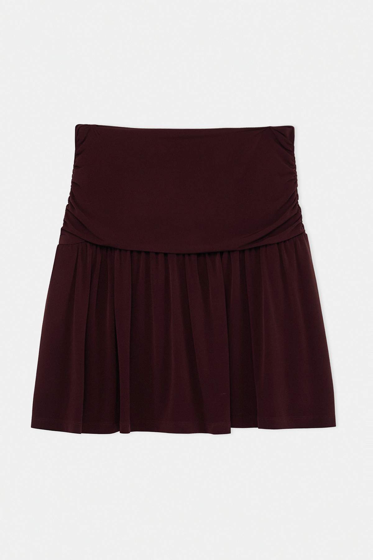 Trendyolmilla  Kahverengi İçi Şortlu Sandy Mini Büyük Beden Etek TBBSS26AZ00034