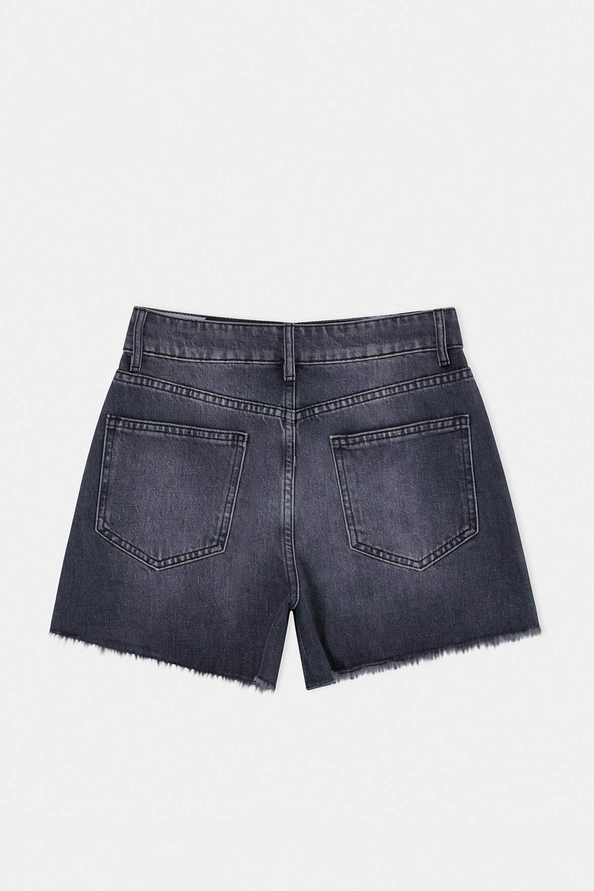 Trendyolmilla  Siyah %100 Pamuk Yüksek Bel Denim City Şort TWOSS26SR00093 - Görsel 4