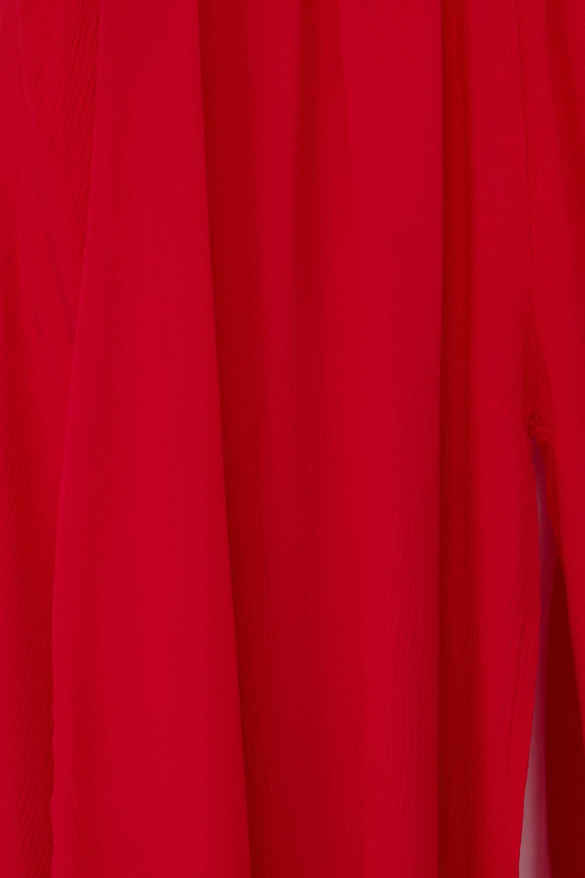 Trendyolmilla  Kırmızı Dokuma Büzgülü Maxi Plaj Elbise TBESS23EL00063 - Görsel 2