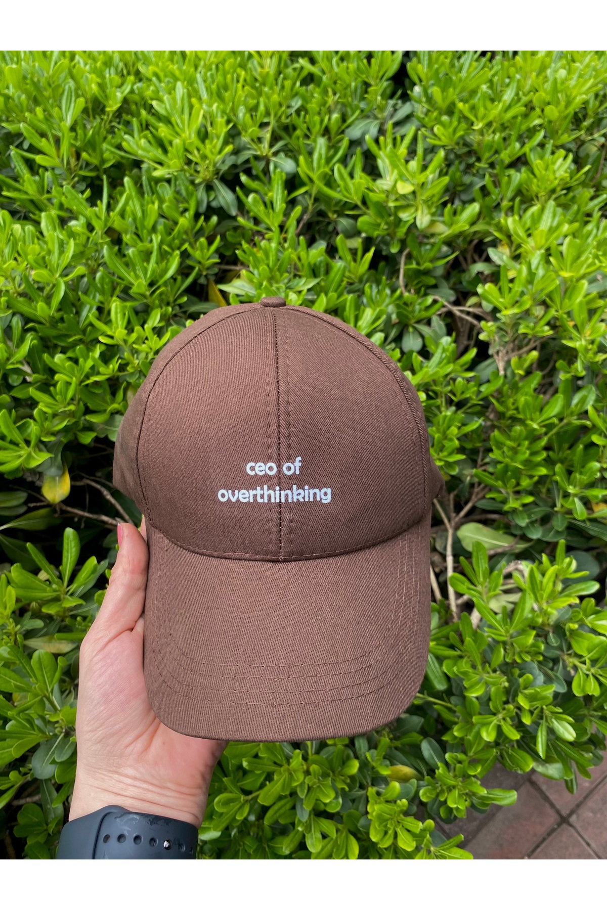 sf collection Unisex Ceo Of Overthinking Baskılı Spor Şapka, Ayarlanabilir Pamuklu Cap Günlük Kombin Şapkası görsel 4