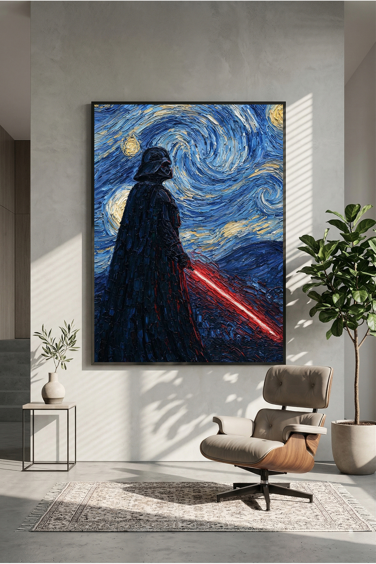 postercraft Darth Vader x Starry Night Art Ahşap Tablo Poster