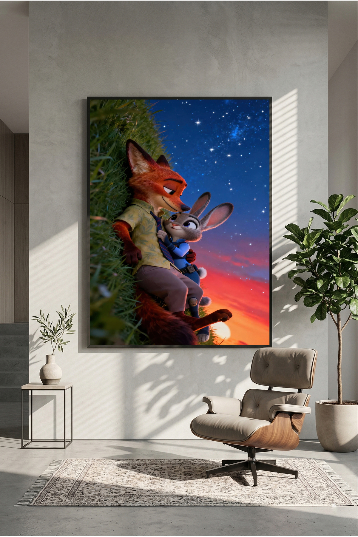 postercraft Zootopia Animasyon Nick & Judy Modern Panel Tablo