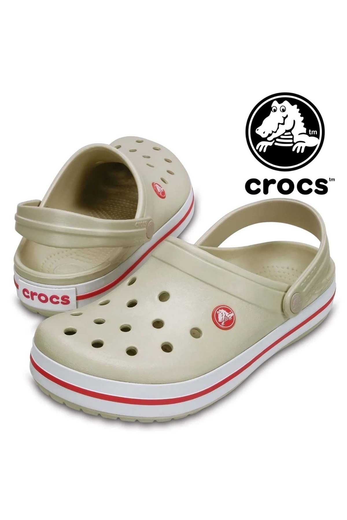 Crocband Stucco/Melon Slippers 110161AS