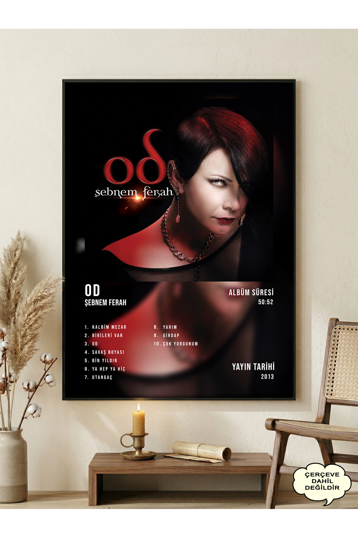 postercraft Şebnem Ferah Od Albüm Tasarım Modern Panel Tablo